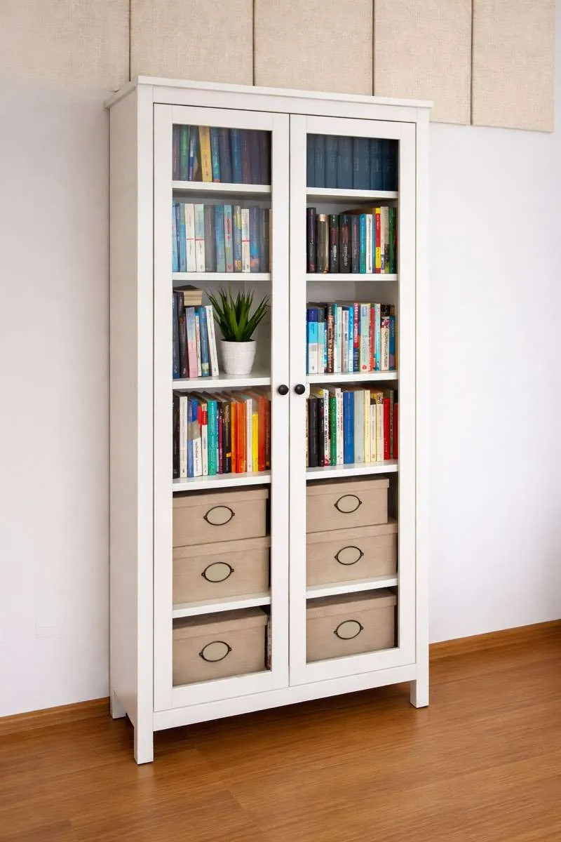 2 × IKEA HEMNES Vitrinenschrank weiß - 200 € für beide / 110 € einzeln, € 110,- (8010 Graz)