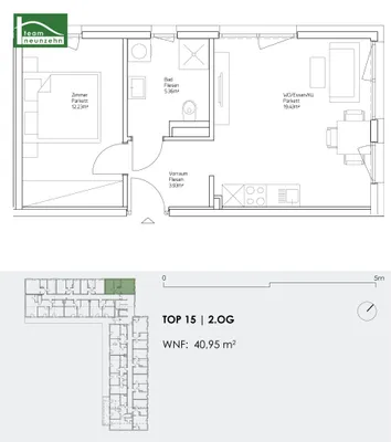 2-Zimmer-Wohnung mieten in Graz – 40,79 m², € 609 – Bild 14 von 14