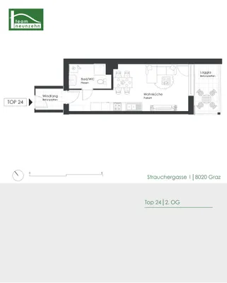1-Zimmer-Wohnung mieten in Graz – 30,68 m², € 599 – Bild 17 von 17