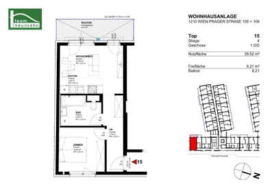 2-Zimmer-Wohnung mieten in Wien – 39,52 m², € 880 – Bild 16 von 16
