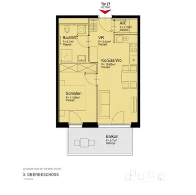 2-Zimmer-Wohnung mieten in Wien – 42,1 m², € 962 – Bild 8 von 8