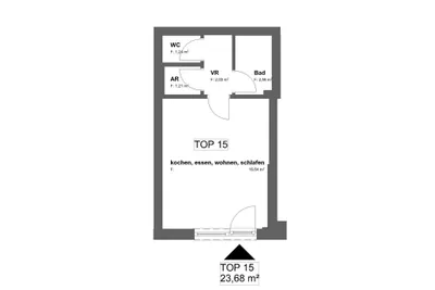 1-Zimmer-Wohnung mieten in Tamsweg – 25 m², € 425 – Bild 6 von 6
