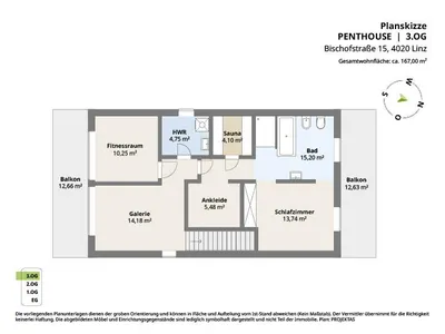 4-Zimmer-Wohnung mieten in Linz – 167 m², € 1.829 – Bild 28 von 28