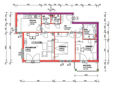 3-Zimmer-Wohnung mieten in Scheibbs – 72,4 m², € 750 – Bild 11 von 11