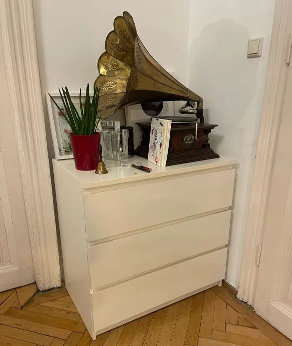 IKEA MALM Kommode mit 3 Schubladen, weiß, 80x78cm, € 40,- (1180 Wien)
