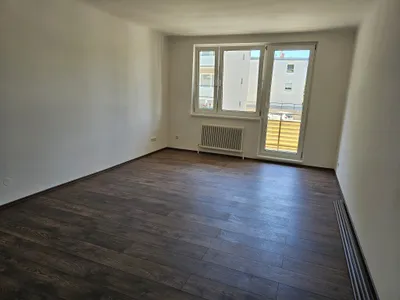 Erstbezug nach Renovierung, nahe Sonnbergmarkt und Obkirchergasse, Garconniere mit Westseitiger Loggia, neue Küche+Bad