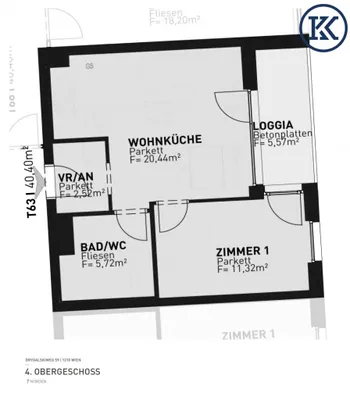 2-Zimmer-Wohnung kaufen in Wien – 40,4 m², € 338.500 – Bild 11 von 11
