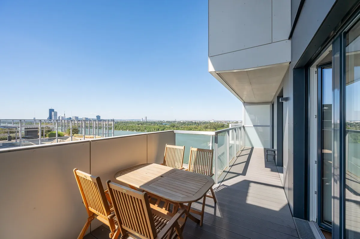 Marina Towers: Exklusive 3-Zimmer-Wohnung mit Donaublick im 12. Liftstock - Ansicht 3
