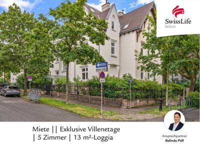 Miete || Exklusive Villenetage | 5 Zimmer | 13 m²-Loggia
