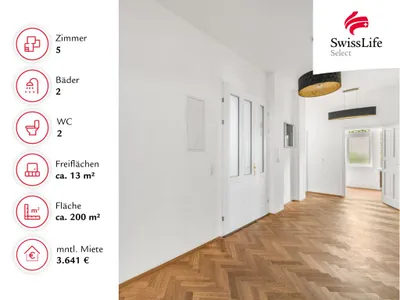 Miete || Exklusive Villenetage | 5 Zimmer | 13 m²-Loggia – Bild 2