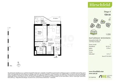 2-Zimmer-Wohnung kaufen in Wien – 45,33 m², € 259.000 – Bild 12 von 12