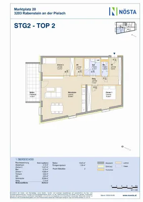 3-Zimmer-Wohnung mieten in Sankt Pölten Land – 88,54 m², € 1.147 – Bild 4 von 4