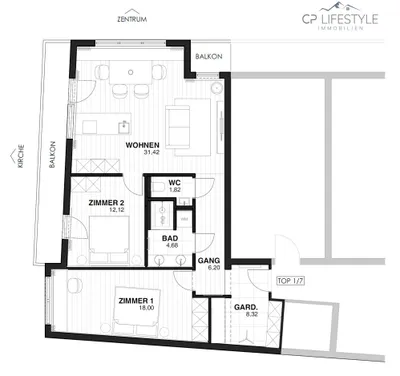 3-Zimmer-Wohnung kaufen in Kitzbühel – 83,08 m², € 1.100.000 – Bild 9 von 9