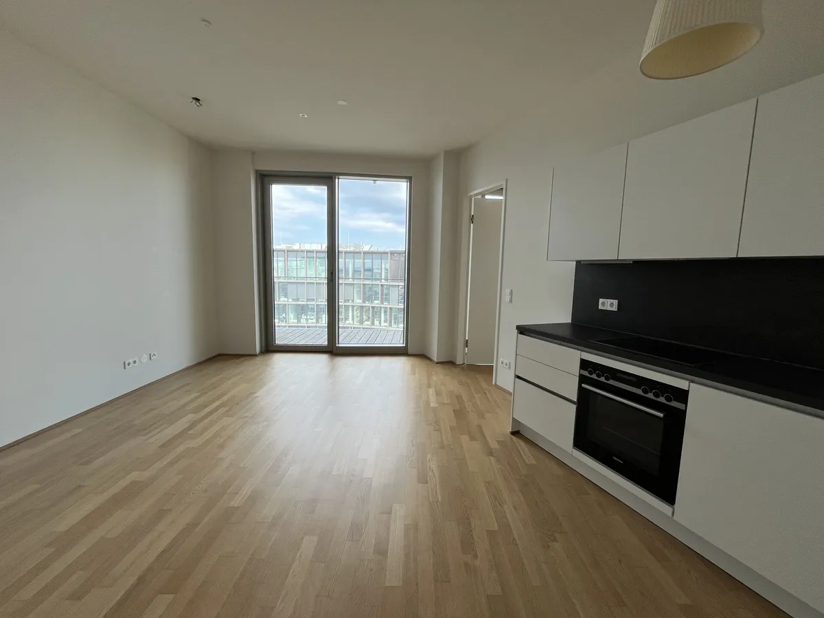 Wohnen im BelView: 2-Zimmer-Wohung im DG - 18. OG - mit großer Freifläche - zu mieten in 1100 Wien - Widok 3