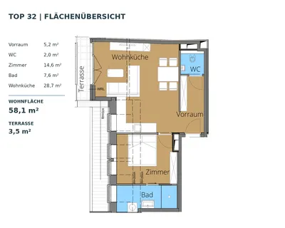 2-Zimmer-Wohnung kaufen in Wien – 58,01 m², € 270.000 – Bild 21 von 21