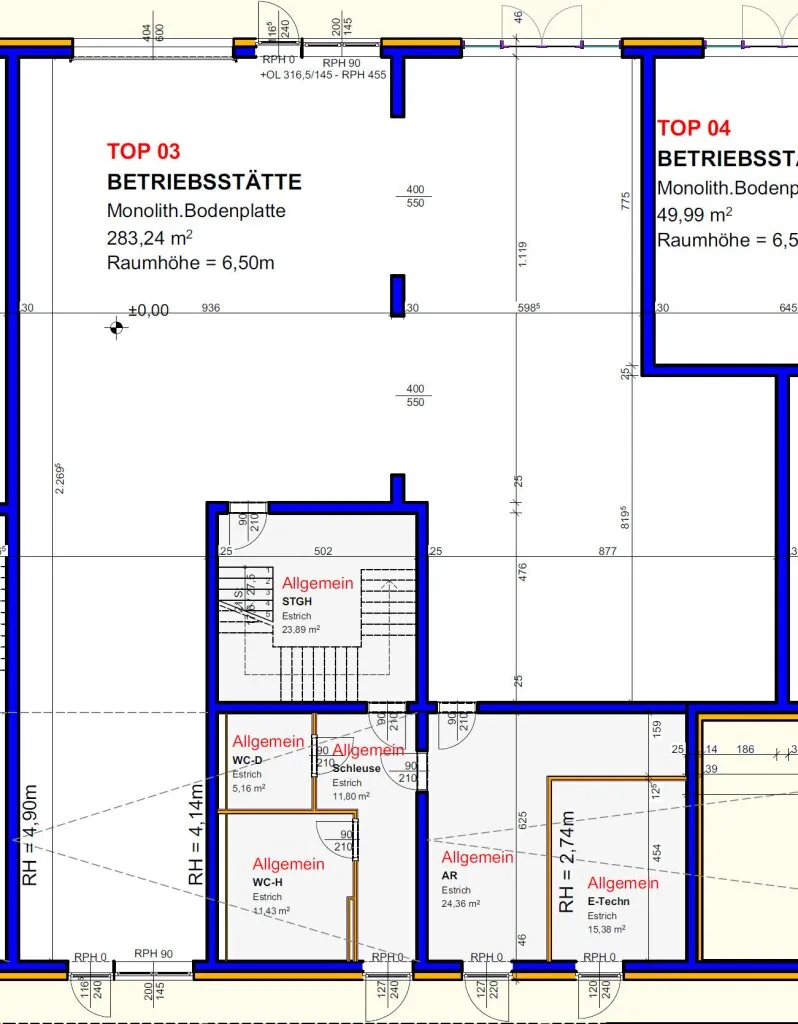 Betriebs-/ Büro-/ Produktion-/ Lagerflächen zwischen ca. 50 - 308 m² Fläche für Start-Ups und Gewerbebetriebe im Grünwallpark Ansfelden zu vermieten (Top 03) – pohled 3