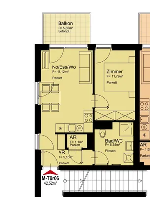 2-Zimmer-Wohnung mieten in Wien – 43 m², € 909 – Bild 24 von 24