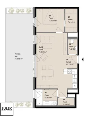 2-Zimmer-Wohnung mieten in Wien – 57,44 m², € 1.850 – Bild 21 von 22