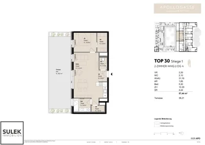 2-Zimmer-Wohnung mieten in Wien – 57,44 m², € 1.850 – Bild 22 von 22