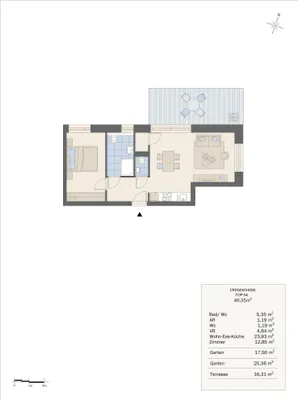 2-Zimmer-Wohnung kaufen in Graz – 48 m², € 267.007 – Bild 10 von 10