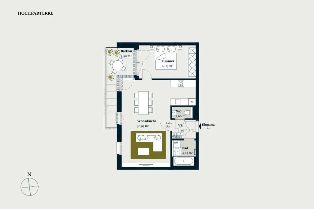2-ZIMMER WOHNUNG MIT GERÄUMIGER WOHNKÜCHE UND BALKON - Ansicht 2