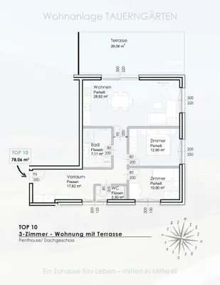 3-Zimmer-Wohnung kaufen in Zell am See – 78,06 m², € 507.390 – Bild 2 von 6
