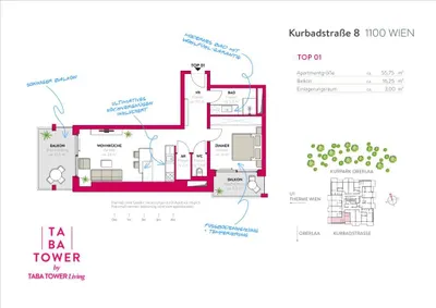 2-Zimmer-Wohnung mieten in Wien – 55,75 m², € 1.586 – Bild 26 von 26