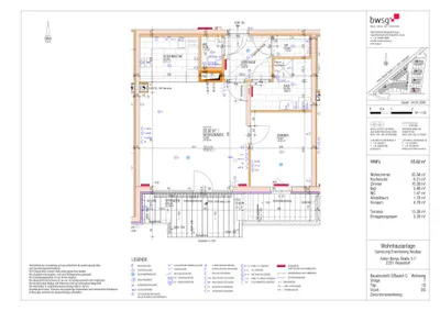 2-Zimmer-Wohnung mieten in Mödling – 55,92 m², € 929 – Bild 2 von 2