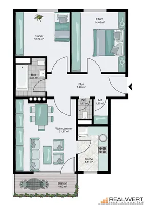 3-Zimmer-Wohnung kaufen in Salzburg-Umgebung – 71,55 m², € 275.000 – Bild 12 von 12