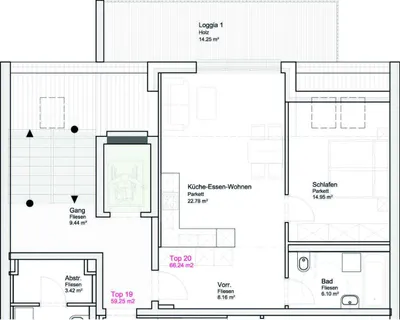 2-Zimmer-Wohnung mieten in Linz – 52 m², € 1.099 – Bild 9 von 9