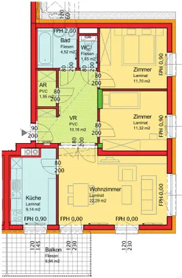 3-Zimmer-Wohnung mieten in Wiener Neustadt Land – 72,55 m², € 769 – Bild 4 von 4