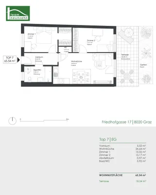 3-Zimmer-Wohnung mieten in Graz – 65,54 m², € 900 – Bild 18 von 18
