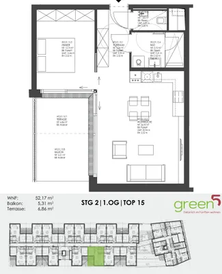 2-Zimmer-Wohnung mieten in Wien – 52,17 m², € 1.100 – Bild 16 von 16
