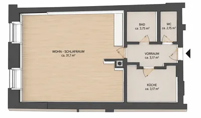 1-Zimmer-Wohnung mieten in Hartberg-Fürstenfeld – 46,82 m², € 484 – Bild 12 von 13