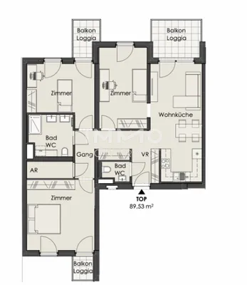 4-Zimmer-Wohnung kaufen in Wien – 89 m², € 674.000 – Bild 11 von 11