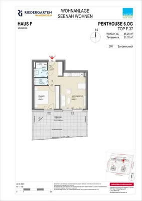 2-Zimmer-Wohnung kaufen in Klagenfurt – 45,2 m², € 325.000 – Bild 7 von 7