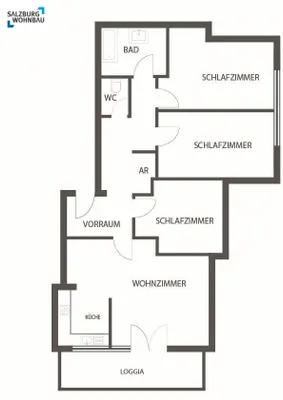 4-Zimmer-Wohnung mieten in Sankt Johann im Pongau – 102 m², € 974 – Bild 2 von 2