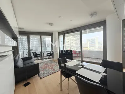 DANUBEFLATS: Top möblierte 2 Zimmer mit hochwertiger Ausstattung und Annehmlichkeiten (Pool, Gym, Bar)