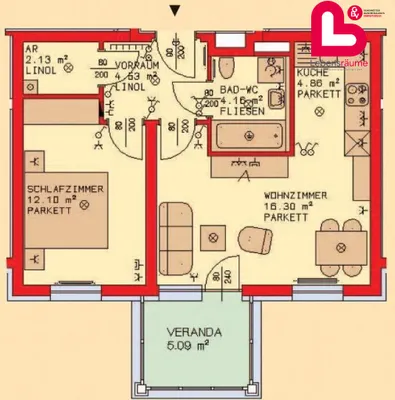 2-Zimmer-Wohnung mieten in Freistadt – 49,07 m², € 555 – Bild 5 von 5