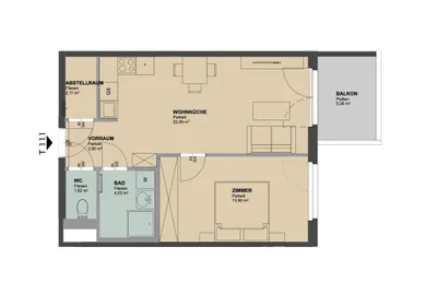 2-Zimmer-Wohnung mieten in Wien – 46,35 m², € 999 – Bild 10 von 10