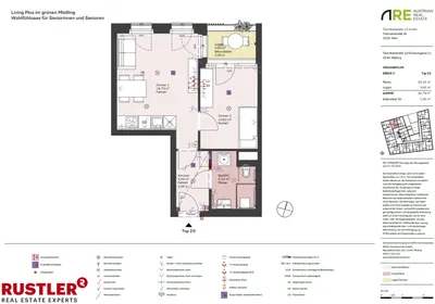 2-Zimmer-Wohnung mieten in Mödling – 42,79 m², € 1.000 – Bild 6 von 11