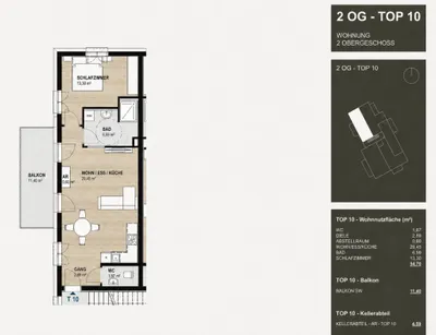 2-Zimmer-Wohnung mieten in Steyr – 55 m², € 846 – Bild 17 von 17