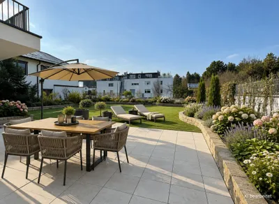 EINZIGARTIGE MIETWOHNUNG, Gartenresidenz in Döbling: 4-Zimmer, 260 m² private Grünfläche & 60 m² Sonnenterrasse
