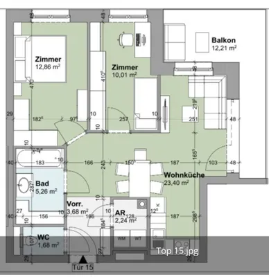 3-Zimmer-Wohnung mieten in Sankt Pölten Land – 59 m², € 710 – Bild 25 von 25