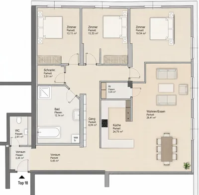 Wohnung kaufen in Salzburg-Umgebung – 125,18 m², € 390.000 – Bild 7 von 8