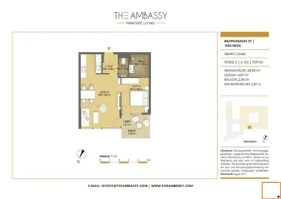 2-Zimmer-Wohnung mieten in Wien – 48,68 m², € 1.645 – Bild 11 von 12