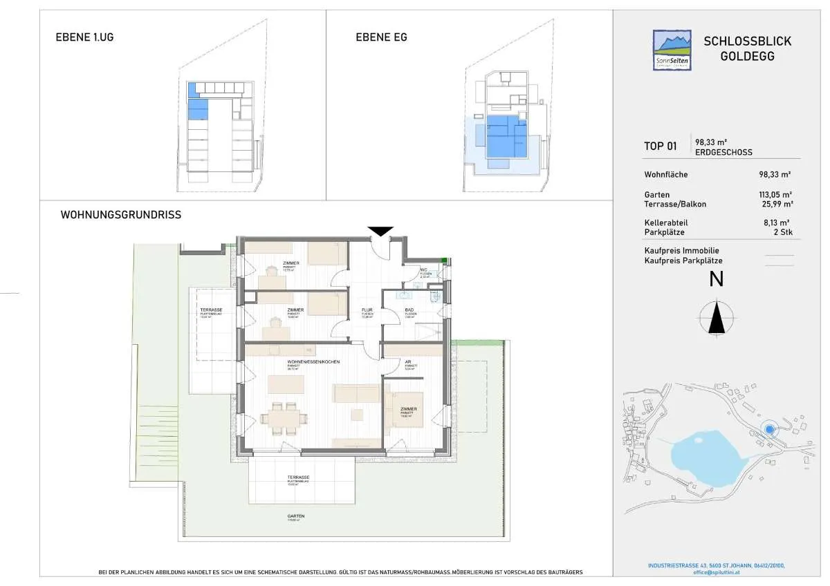 Apartment in Goldegg, Schattau - Ansicht 2