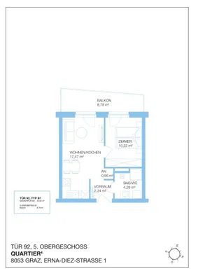 2-Zimmer-Wohnung kaufen in Graz – 34,85 m², € 198.000 – Bild 5 von 5