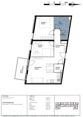 3-Zimmer-Wohnung mieten in Mödling – 71,09 m², € 1.160 – Bild 10 von 10