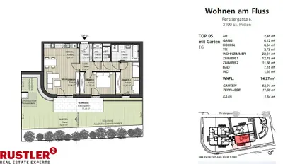 3-Zimmer-Wohnung kaufen in Sankt Pölten – 73,99 m², € 370.800 – Bild 8 von 8